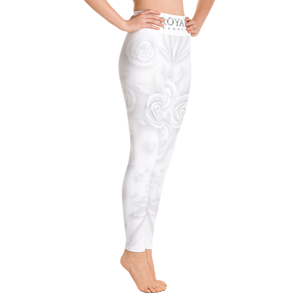 WHITE FLOWER LEGGINGS - Leggins