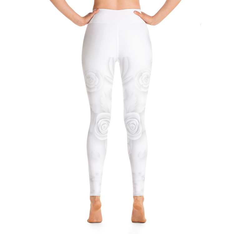 WHITE FLOWER LEGGINGS - Leggins